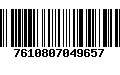 Código de Barras 7610807049657