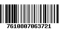 Código de Barras 7610807063721