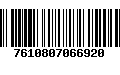 Código de Barras 7610807066920