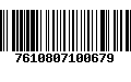 Código de Barras 7610807100679