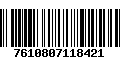 Código de Barras 7610807118421