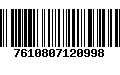 Código de Barras 7610807120998