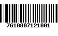 Código de Barras 7610807121001