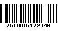 Código de Barras 7610807172140