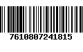 Código de Barras 7610807241815