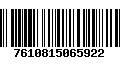 Código de Barras 7610815065922