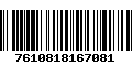 Código de Barras 7610818167081