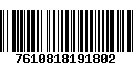 Código de Barras 7610818191802