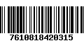 Código de Barras 7610818420315