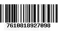 Código de Barras 7610818927098