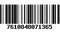 Código de Barras 7610848071365