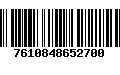 Código de Barras 7610848652700