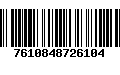 Código de Barras 7610848726104