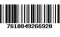 Código de Barras 7610849266920