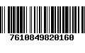 Código de Barras 7610849820160