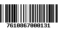 Código de Barras 7610867000131