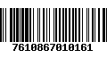 Código de Barras 7610867010161