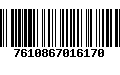 Código de Barras 7610867016170