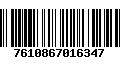 Código de Barras 7610867016347