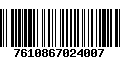 Código de Barras 7610867024007