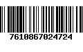 Código de Barras 7610867024724