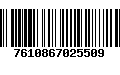 Código de Barras 7610867025509