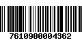 Código de Barras 7610900004362