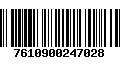 Código de Barras 7610900247028