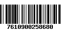 Código de Barras 7610900258680