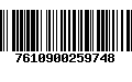 Código de Barras 7610900259748