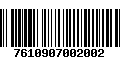 Código de Barras 7610907002002