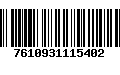 Código de Barras 7610931115402