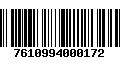 Código de Barras 7610994000172