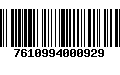 Código de Barras 7610994000929