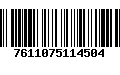 Código de Barras 7611075114504