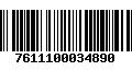 Código de Barras 7611100034890