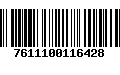 Código de Barras 7611100116428