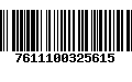 Código de Barras 7611100325615