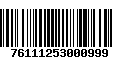 Código de Barras 76111253000999