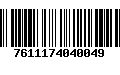 Código de Barras 7611174040049