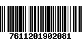 Código de Barras 7611201902081