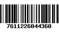 Código de Barras 7611226044360