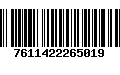 Código de Barras 7611422265019