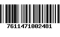 Código de Barras 7611471002481