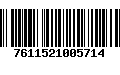 Código de Barras 7611521005714