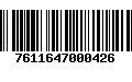 Código de Barras 7611647000426