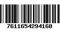 Código de Barras 7611654294160