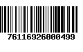 Código de Barras 76116926000499