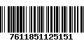 Código de Barras 7611851125151