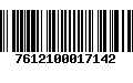 Código de Barras 7612100017142